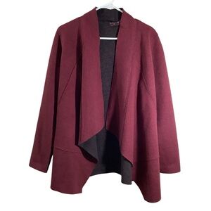 Eileen Fisher Wool Blend Open Front Cardigan